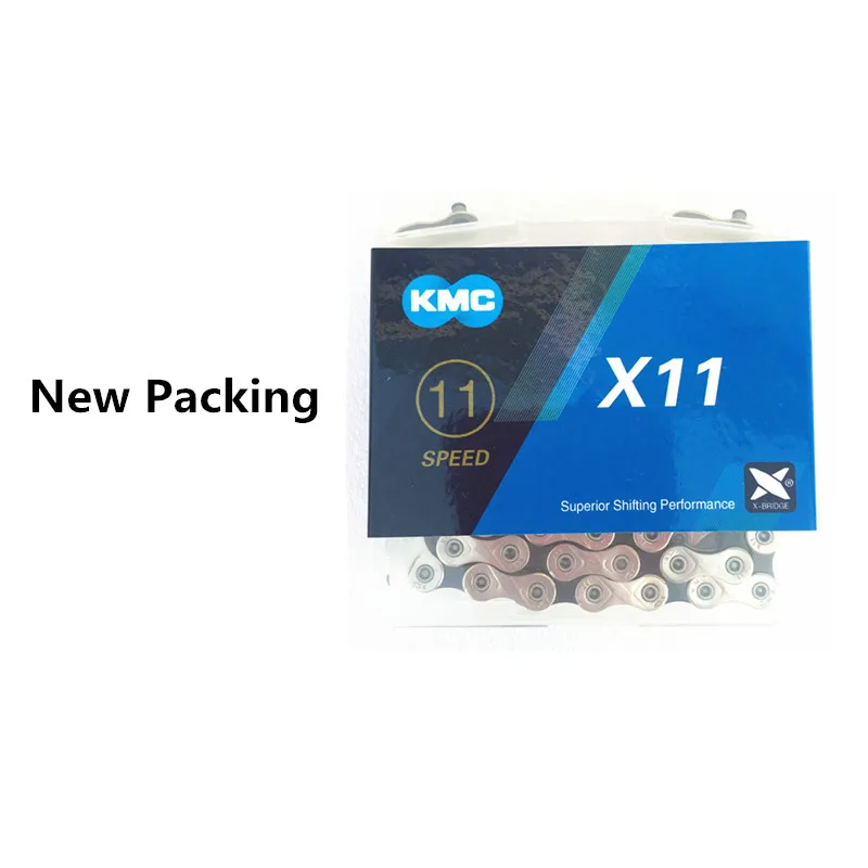 Sale 1 or 2 Pack KMC X11 11 Speed Bike Chain Nickel fits Shimano SRAM Campagnolo X11.93 Silver Bicycle Chain with Magic Button 3