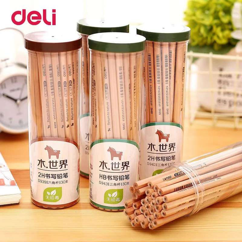 

Deli Standard HB 2B Pencils 30Pcs/Box School Pencils Writing Wood Pencil for Student Stationary Pencil School Office Supplies
