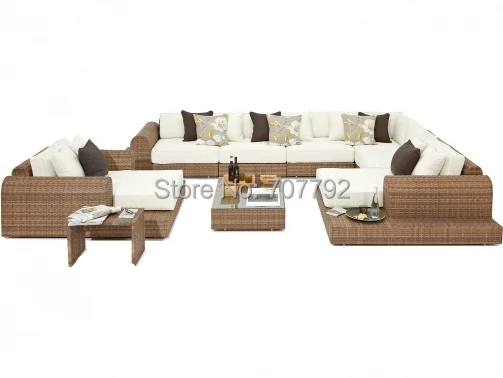 

2017 Hot Sale Exclusive Outdoor Poly Rattan 9 Piece Patio Furniture Sofa Set