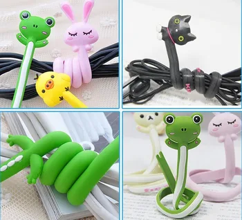 

Q series of cute animals Earphone Heaphone Winder Cable Cord Organizer Holder For Iphone Ipad Mp5 Multi-styles