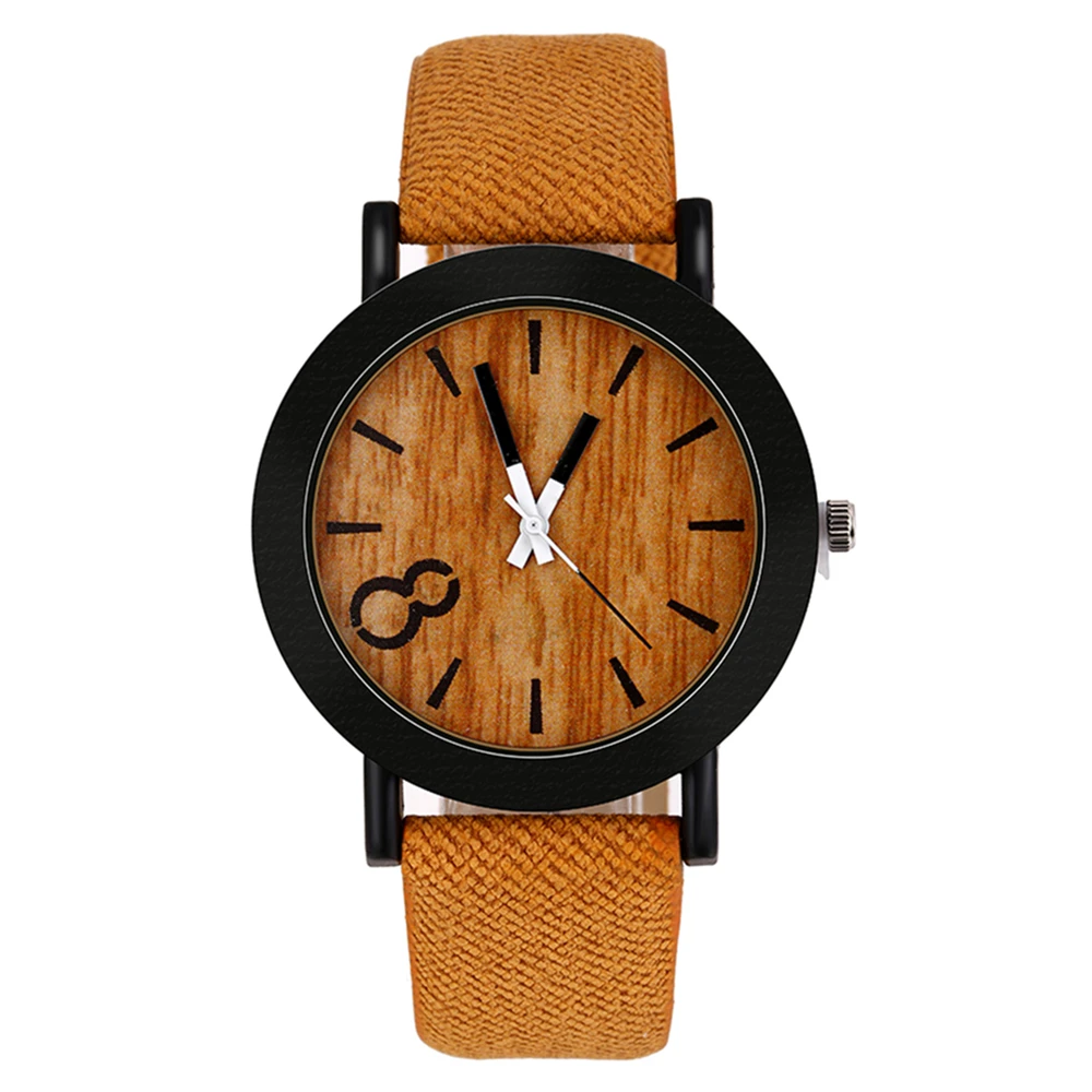 Wholesale 100Pcs/Lot Fashion Retro Style Wood Grain Watch Men Women