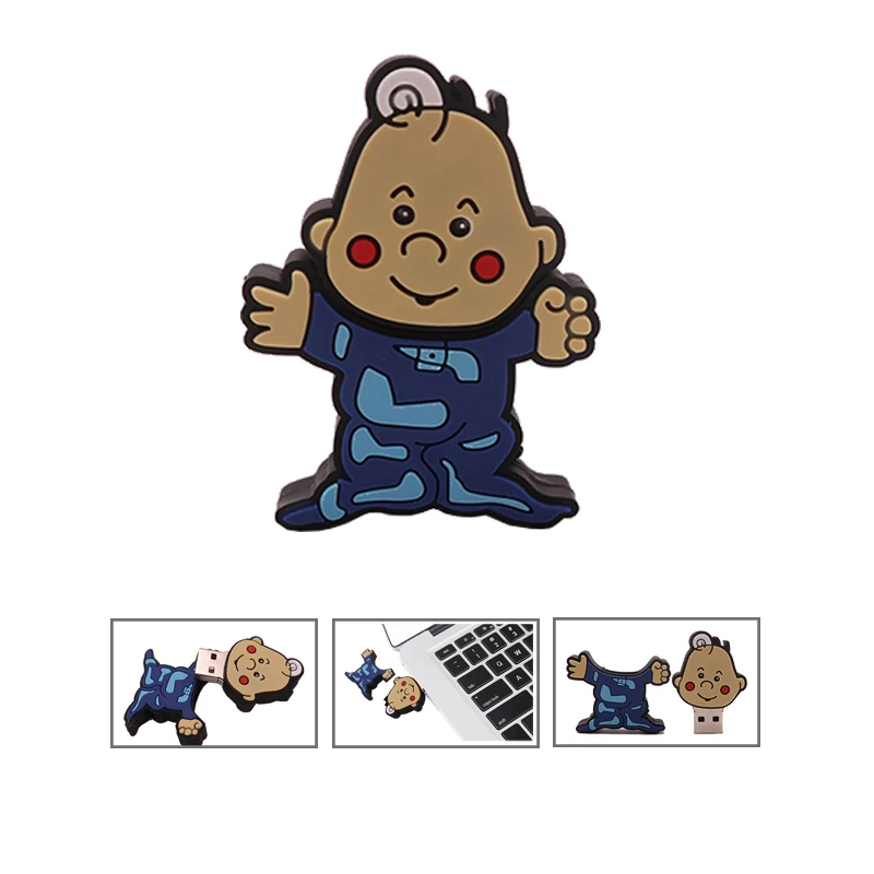 

Flash drive cute cartoon boy pen drive 4GB 8GB 16GB 32GB 64GB 128GB memoria usb stick creative gift pendrive usb flash cle usb