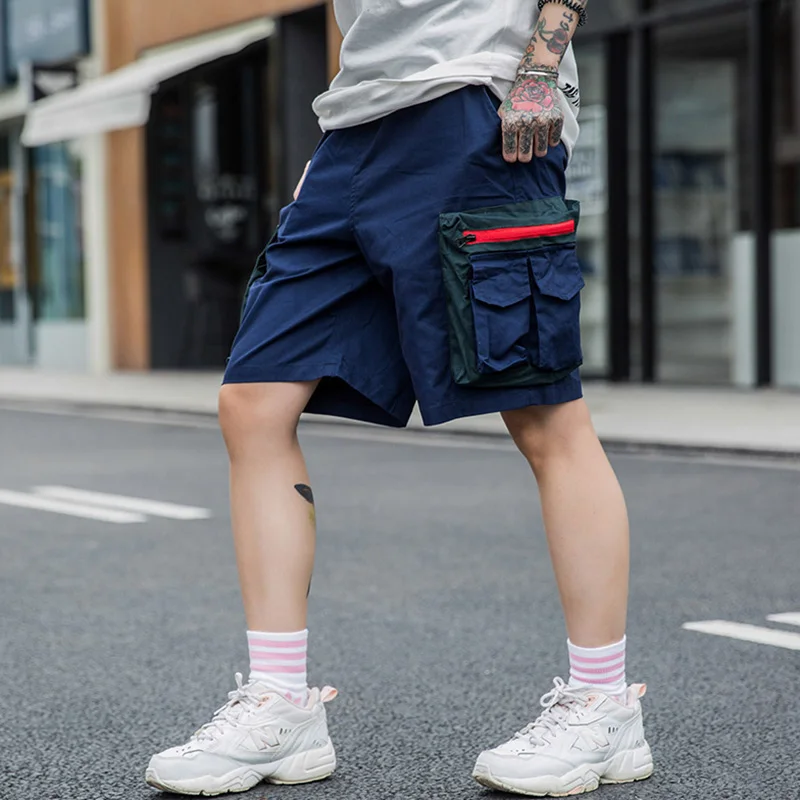Мужские шорты Лето мужские s хип хоп карго шорты Уличная Harajuku мужские шорты для бега молнии бордшорты оптом шорты мужские