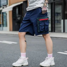 Мужские шорты Лето мужские s хип хоп карго шорты Уличная Harajuku мужские шорты для бега молнии бордшорты оптом шорты мужские