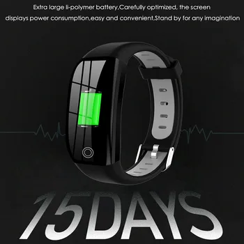 

15 days Long standby Bluetooth IP68 smart bracelet with Heart rate Blood pressure monitoring sport wrist band watch