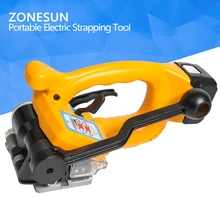 ZONESUN BST-19 Portable Battery Powered PET PP Plastic Strapping Machine Hand Strapping Tool for lumer steel paper packaging