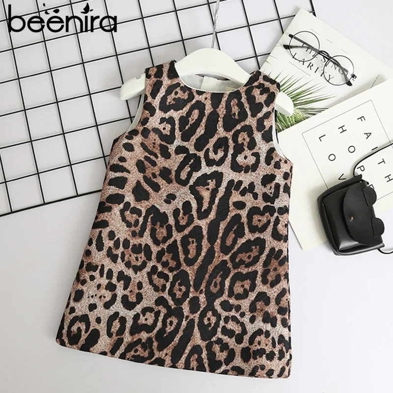 

Beenira Girls Sleeveless Dress 2019 New European and American Style Children Pattern Printed Clothes Dress Kids O-neck Dresses