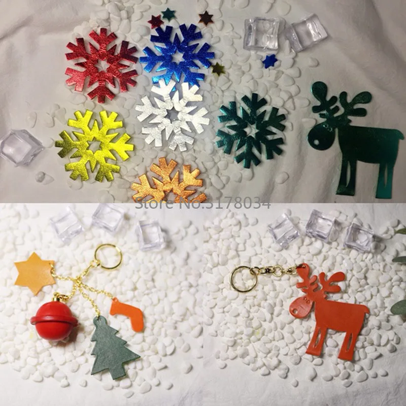 

Japan Steel Blade Cutting Dies DIY Leather Craft Christmas Snow Flake Tree Deer Sock Key Chain Knife Punch Wooden Tool