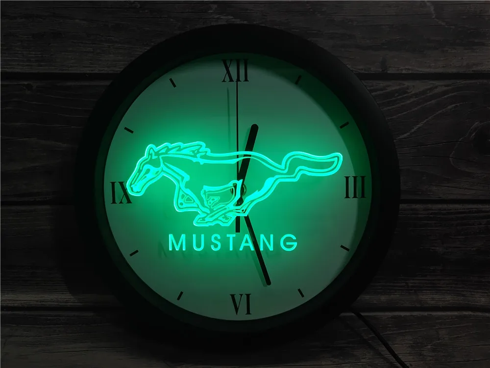 Светодиодные неосветодиодный настенные часы Ford Mustang APP RGB 5050 | Дом и сад