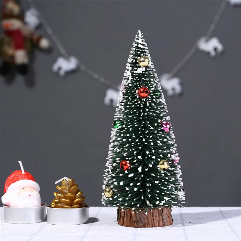 Christmas Tree Mini Pine Tree Christmas Decorations For Home Wood Xmas Gift New Year Decoration Table DIY Navidad 20OR2910
