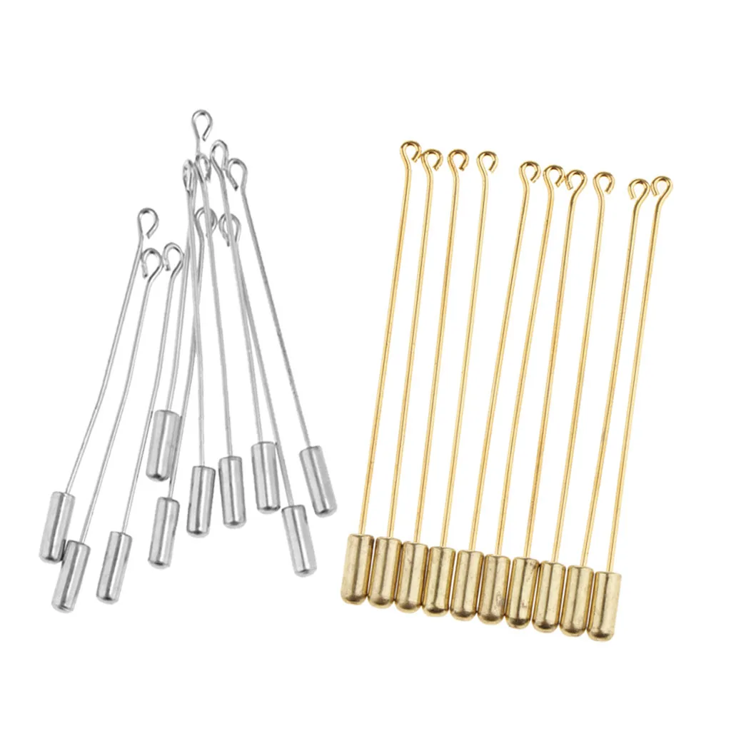 

MagiDeal 20Pcs Long Needle Plug Lapel Stick Hat Scarf Brooch Boutonniere Pin