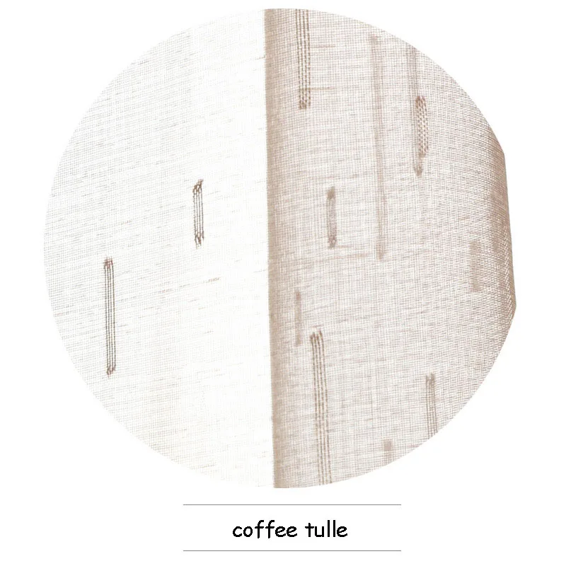 Современные двухсторонние жаккардовые тканевые шторы для спальни гостиной пиксельный узор Изысканная Роскошная занавеска «москитная сетка» - Цвет: Coffee Tulle