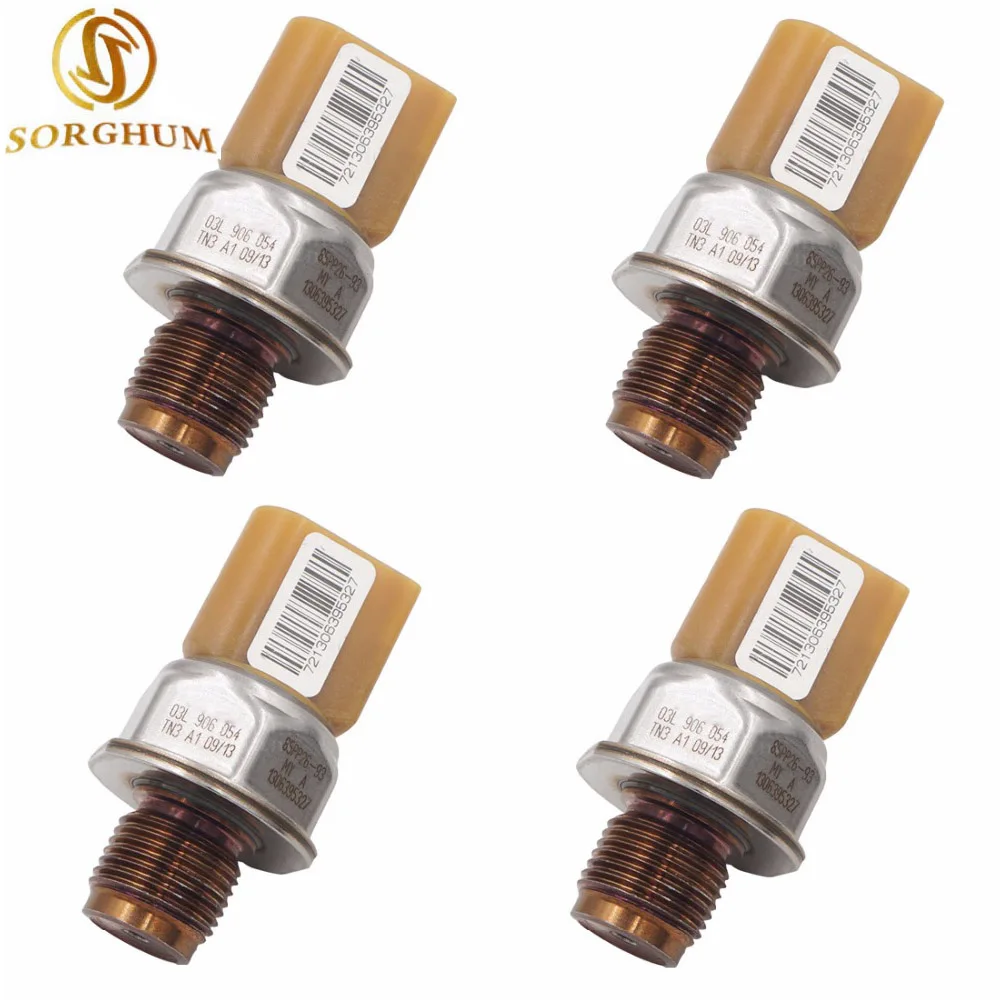 4PCS 85PP26 93 Fuel Rail High Pressure Sensor 03L906054A For Audi A3 A5
