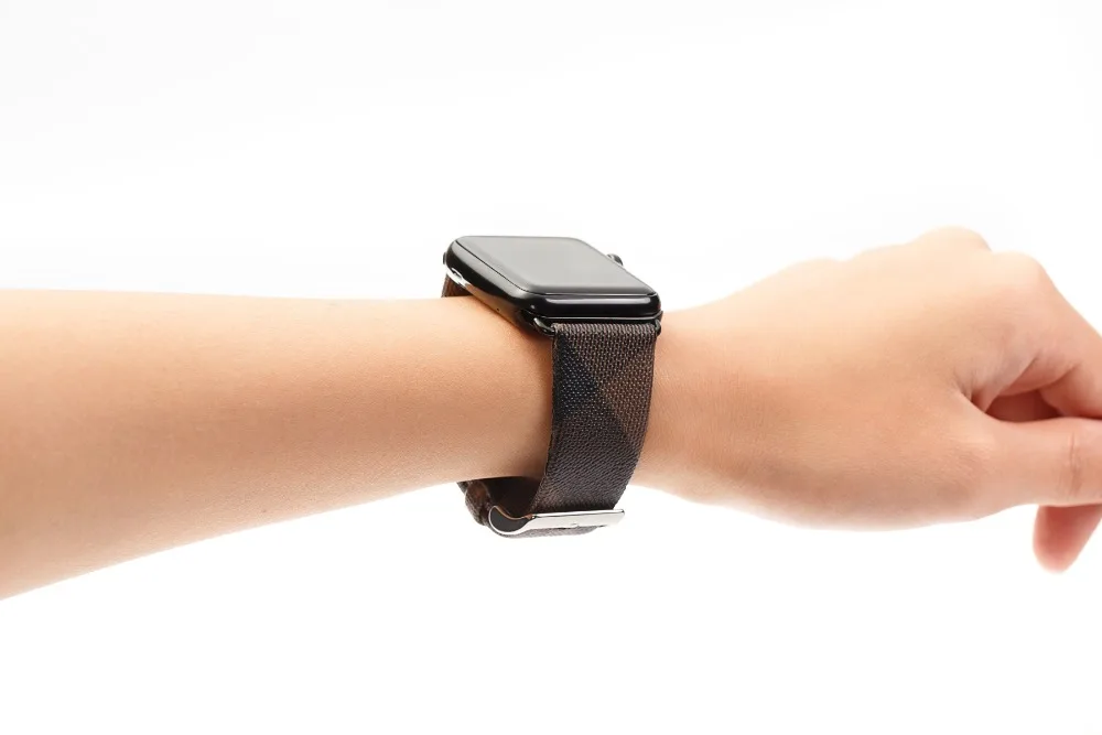 Модный роскошный ремешок из натуральной кожи для Apple Watch 44 мм 40 сменный часов iWatch 5