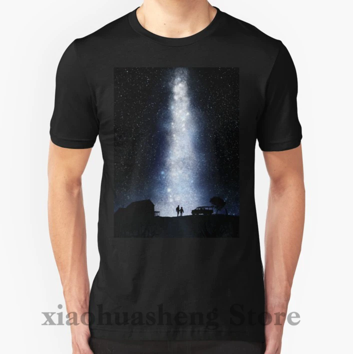 

100% cotton o-neck men t shirt custom printed t-shirt Interstellar women tshirt