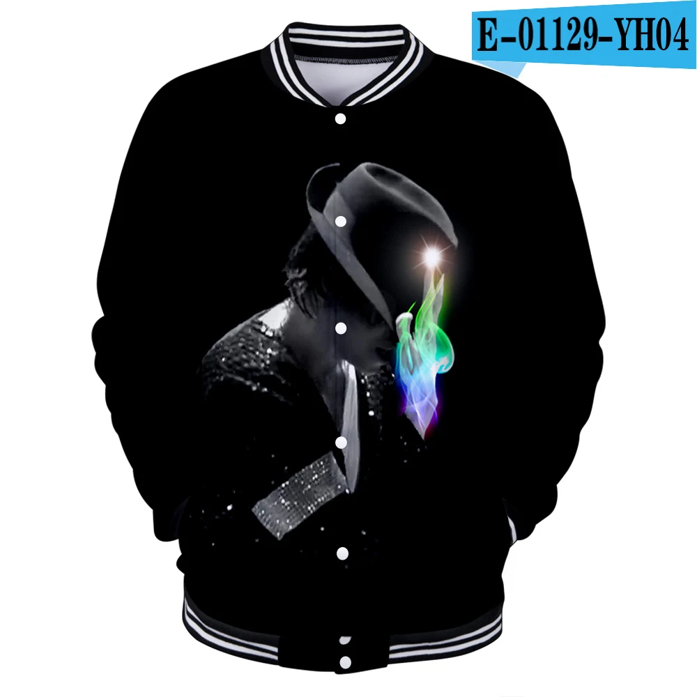 Michael Joseph Jackson 3D Fashion V-neck Baseball Jacket Famale/Male Kpop Winter Harajuku Streetwear Casual Cool Jackets - Цвет: Хаки