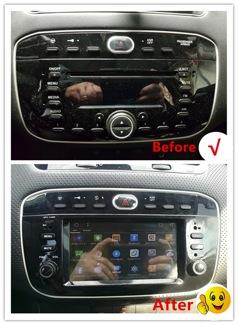 Flash Deal Android 9.0 Car Radio GPS Navigation Multimedia Stereo For Fiat Grande Punto Linea 2012-2017 DVD Player Auto RDS Audio Headunit 1