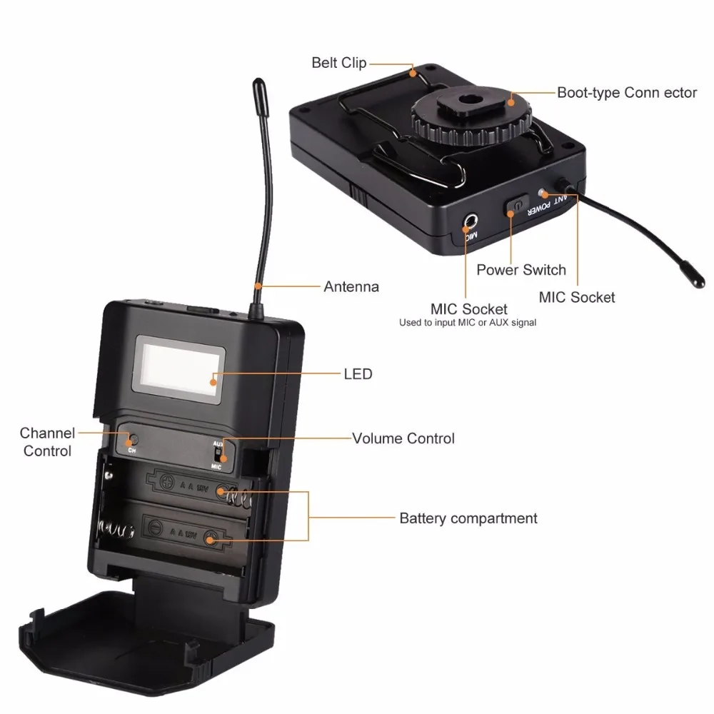 K&F CONCEPT DSLR Camera Microphone 70M Remote
