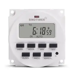 SINOTIMER 220 V еженедельно 7 дней программируемый цифровой таймер реле Управление для электрический прибор 8 вкл/выкл