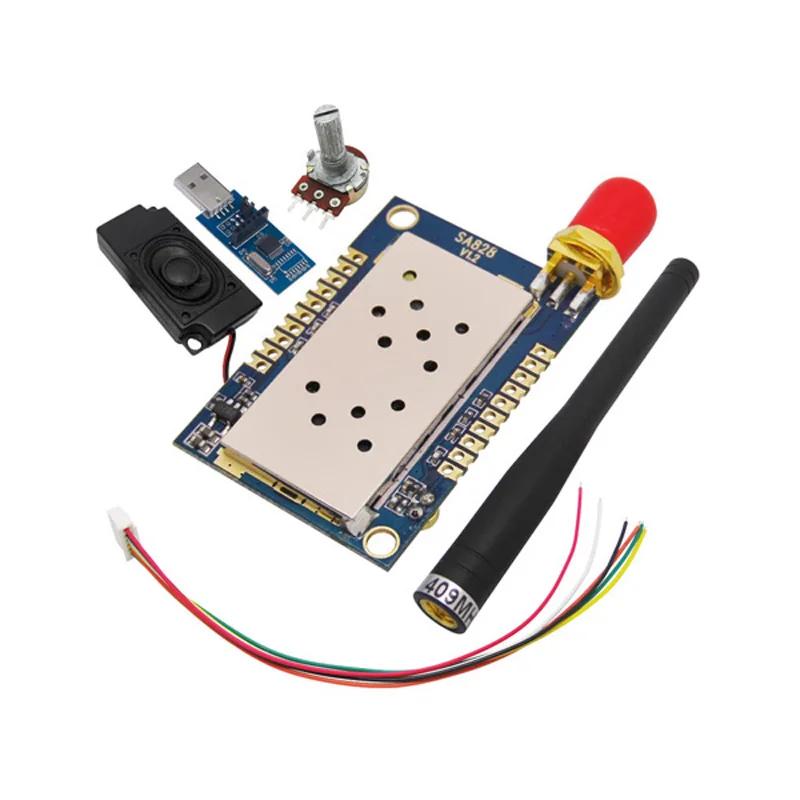 2Sets Walkie Talkie Kit | 2PCS SA828 U 400 480MHz UHF 1W 3