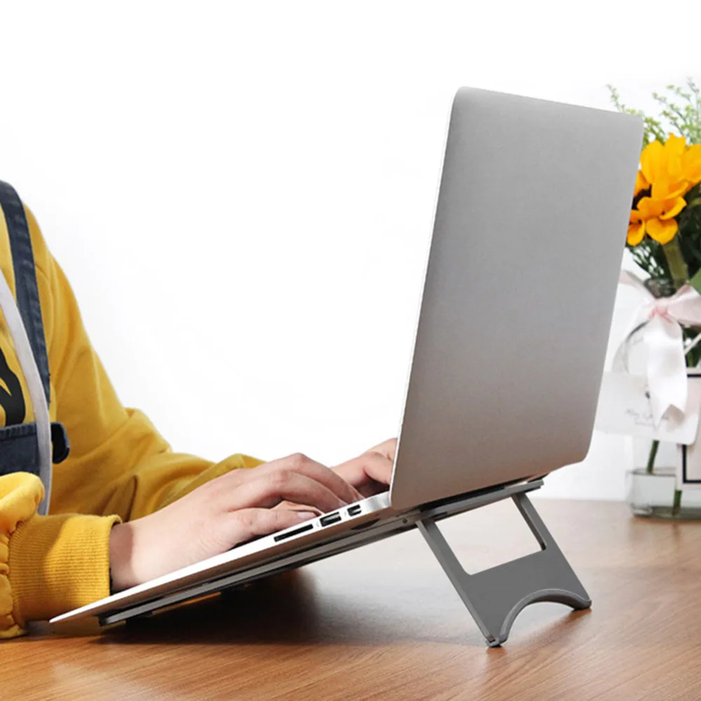 Universal Desktop Laptop Cooling Holder Foldable Aluminum Alloy Dock Stand Metal Bracket Support for Macbook Lenovo XiaomiLaptop Universal Desktop Laptop Cooling Holder Foldable Aluminum Alloy Dock Stand Metal Bracket Support for Macbook Lenovo XiaomiLaptop