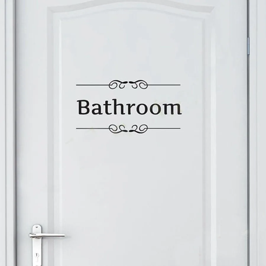 Bathroom Toilet Sign Vinyl Sticker Decals for France Home Decorative Stickers