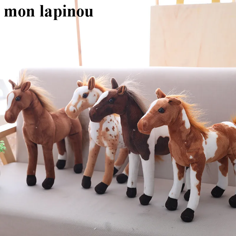 

mon lapinou plush horse toys simulation animal soft doll lifelike horse plush doll kids toys gift for children