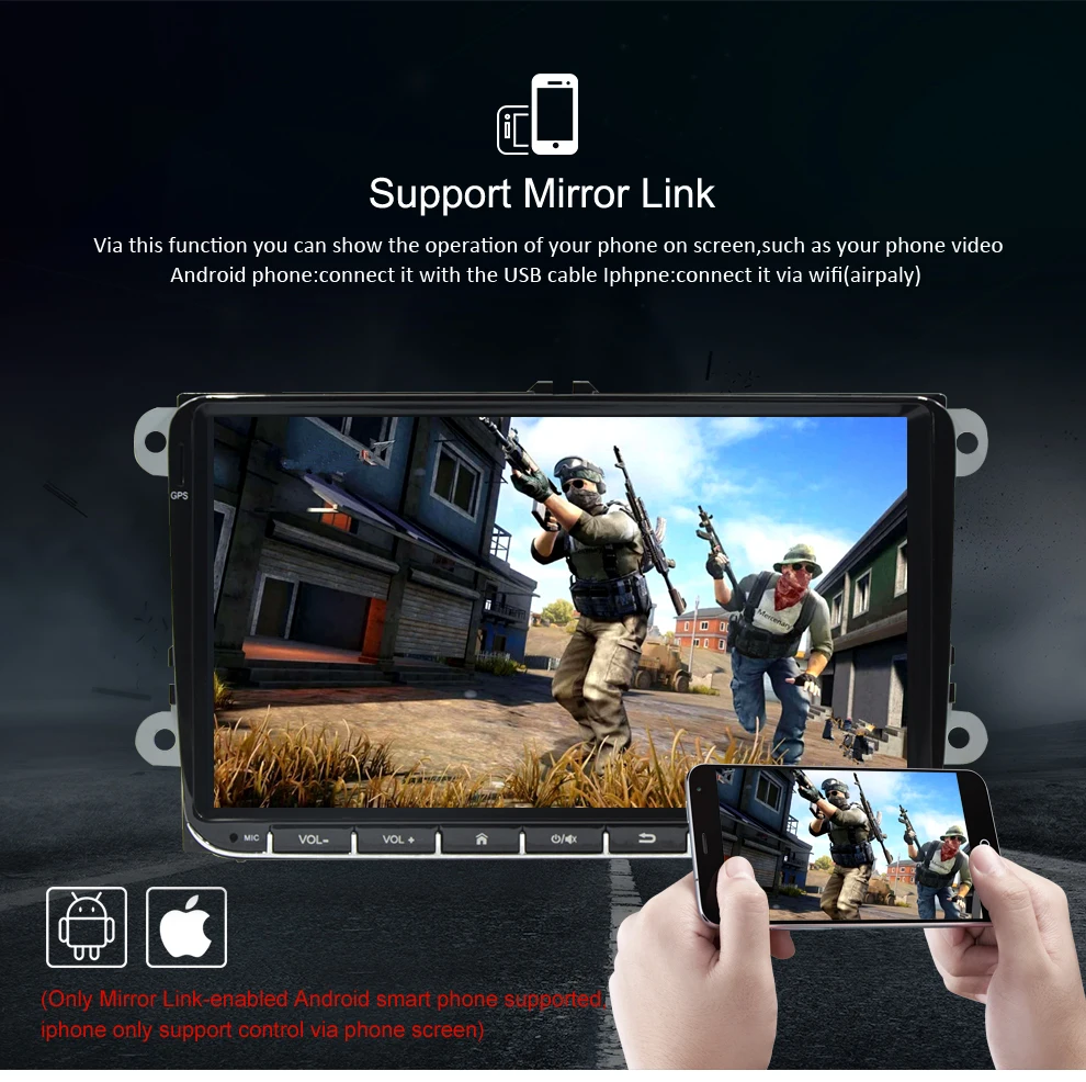 Sale IPS Screen 1Din For Volkswagen Polo Golf Passat Eos Rabbit Scirocco Tiguan Jetta Altea Leon Toledo Fabia Yeti 7