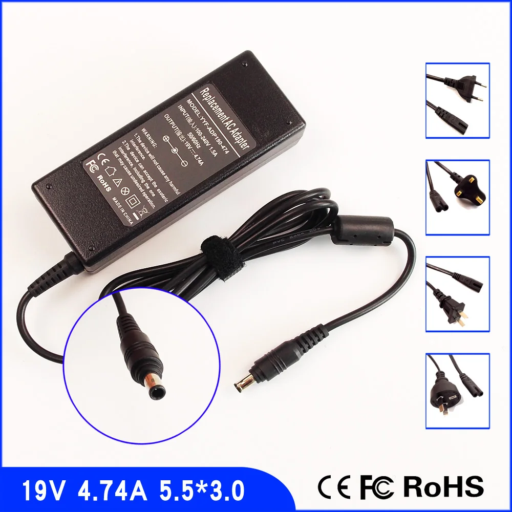 19V 4.74A Laptop Ac Adapter Power SUPPLY + Cord for Samsung P200 P210