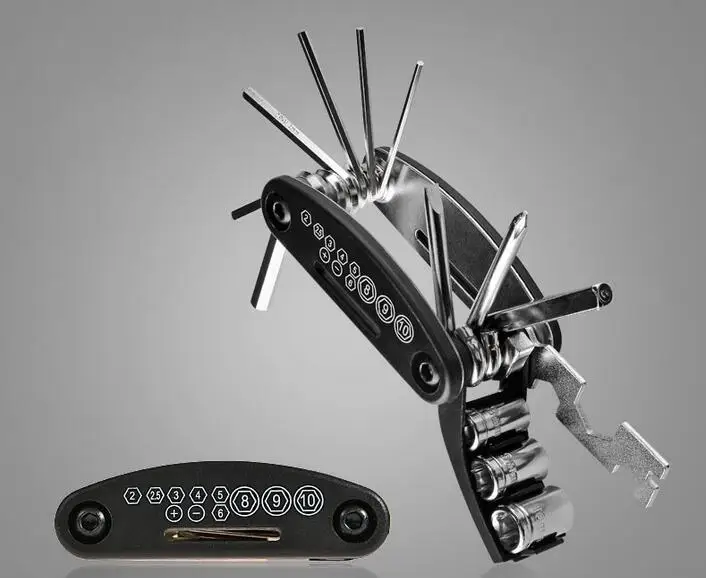 

Bicycle Multi-Function Repair Tool MTB Spoke Wrench Screwdriver Bike Tire Repair 15 In 1 Portable Repair Tool Set