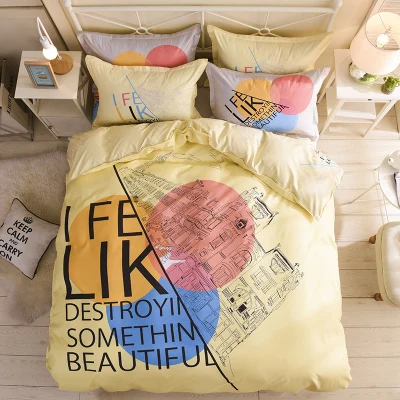 

Nordic style Bedding Set 3/4pcs Duvet Cover set twin full queen king size bed set printed sheet bed linen bedclothes Pillowcases