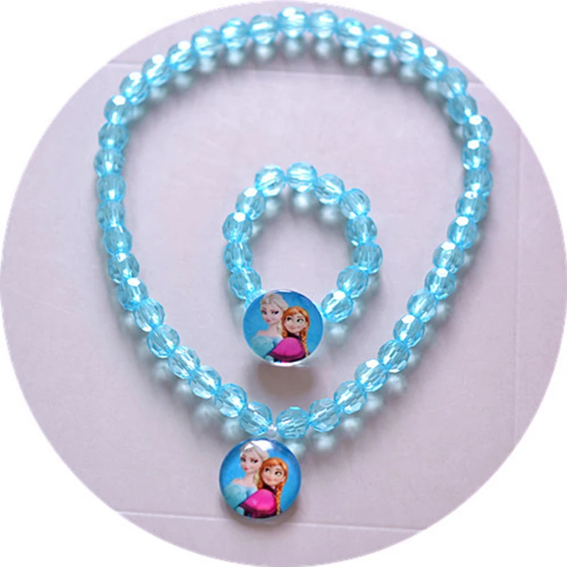 New 2018 Children Doll Accessories 2pcs/lot Cartoon New Jewelry Frozen Necklace Aisha Queen Anna Bracelet Set Drop Shipping New 2018 Children Doll Accessories 2pcs/lot Cartoon New Jewelry Frozen Necklace Aisha Queen Anna Bracelet Set Drop Shipping