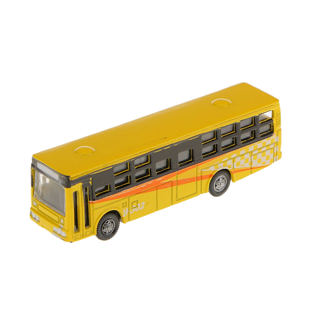 6pcs N Gauge 1:160 Scale Painted Model Bus For Parking Scenery Train Layout