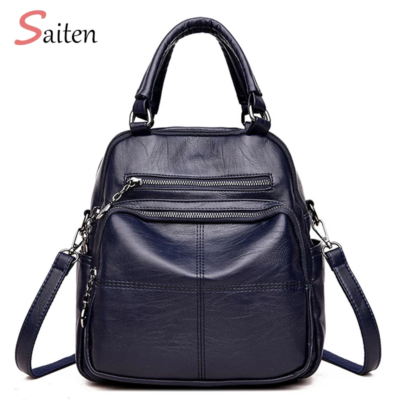 2018New Fashion Woman Backpack Leather Brands Female Backpacks High Quality Schoolbag Backpack Elegant Mochilas Escolar Feminina