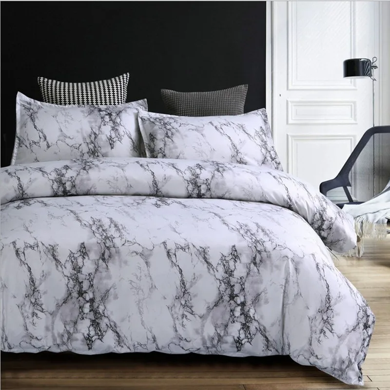 

FANAIJIA Marble pattern 3d printing bedding sets queen size duvet cover set with Pillowcase AU size single Bedlinen Home textile
