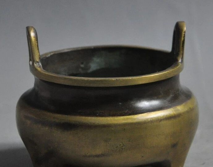 

p6174 marked chinese tibet buddhism temple bronze lucky statue Incense Burner Censer