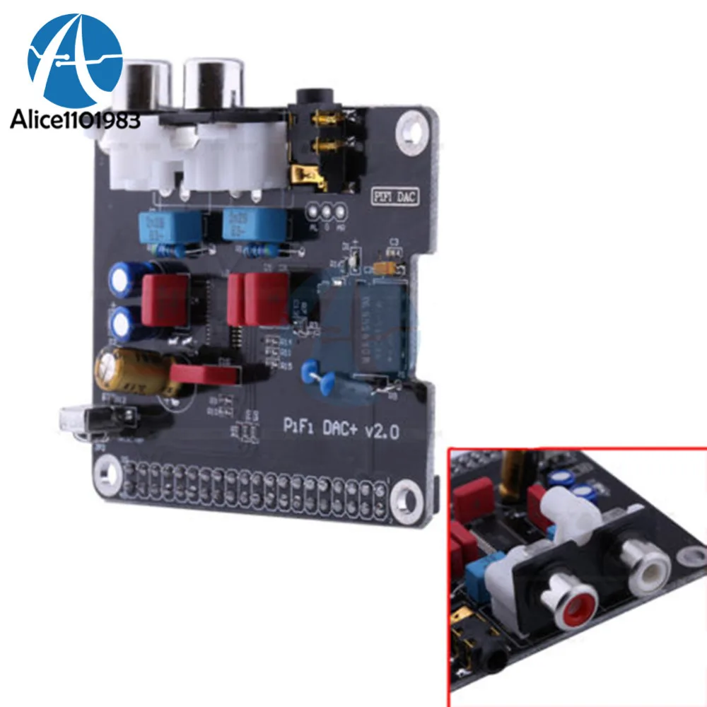 HIFI DAC Аудио Звуковая карта модуль Плата расширения ies интерфейс 384 кГц для Raspberry pi/2/3/B