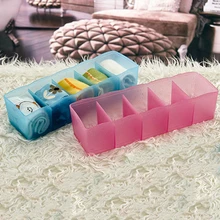 Полезные Пластик пять сортировки ящик для хранения Desktop сортировки контейнер для хранения Ящики 70 г бытовой экологичный для всякой всячины 8A0417