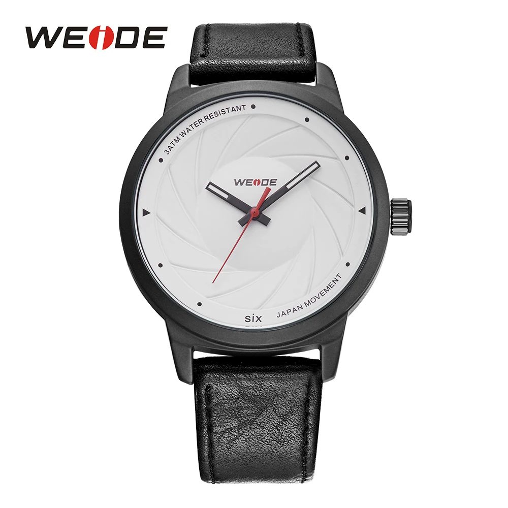 WEIDE Men's Sports Casual Outdoor Watch Analog Leather Black Strap Quartz Man Clock Army Military Wristwatches Hour Cheap Model