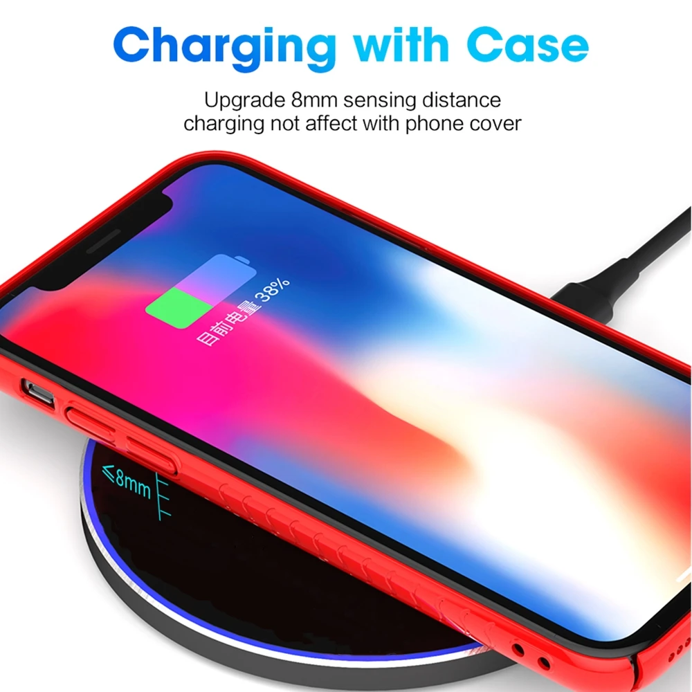 FDGAO 15 Вт Беспроводное зарядное устройство для iPhone 11 X XS XR 8 usb type C 10 Вт Qi Быстрая зарядка для samsung S10 S9 Note 10 9 AirPods Pro