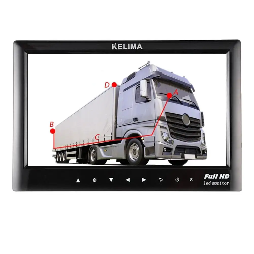 

Kelima 7 Inch IP56 HD Monitor 18LED Night Vision Car Parking Reverse Rear View Camera