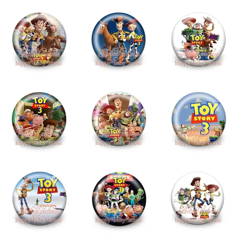 

45Pcs 9Styles Toy Story,Boys Accessoreis Buttons Pins Badges Round Badges,30MM Diameter,Accessories for Clothing/Bags,Kids Gifts