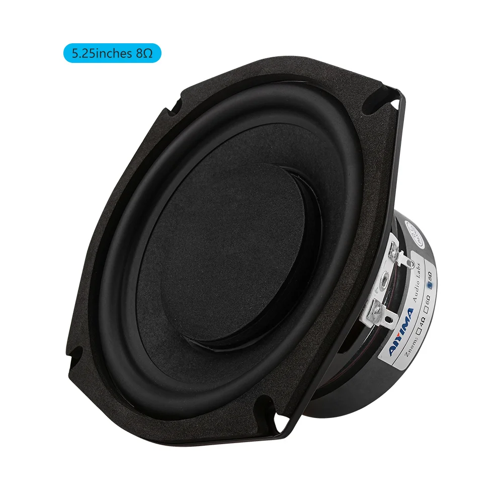 8 Ohm Speaker AIYIMA, 1 шт., 5,25 дюйма, сабвуфер, 4, 8 Ом, 80 Вт, НЧ-динамик, супер бас-динамик, s колонка, домашний кинотеатр, для 5,1, сабвуфер, сделай сам - Цвет: 8 Ohm Speaker