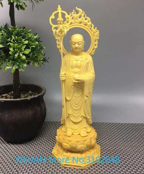 

Imported boxwood juniper woodcarving enshrined Buddha statues, solid wood carving crafts, home furnishing Fengshui ornaments.