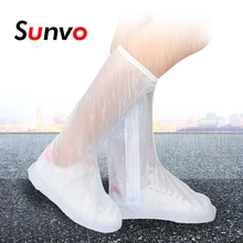 Sunvo, длинные Бахилы для мужчин и женщин, непромокаемые сапоги, водонепроницаемые туфли для многократного применения, защита, высокие Нескользящие галоши, аксессуары