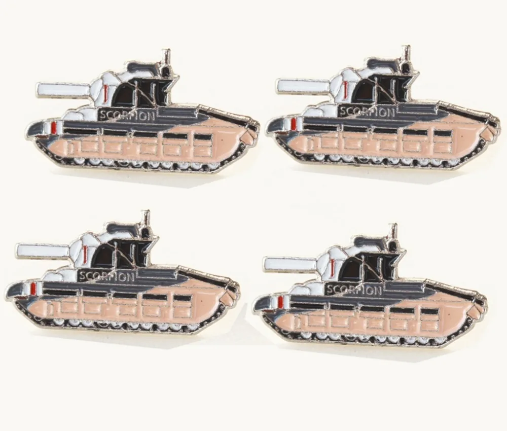 

LOTS 5pcs Scorpion Tank Lapel Hat Tie Pin Badge Desert Rats Military Army WW11 Matilda New Fans Gifts Jewelry 2.5X 1.125 CM