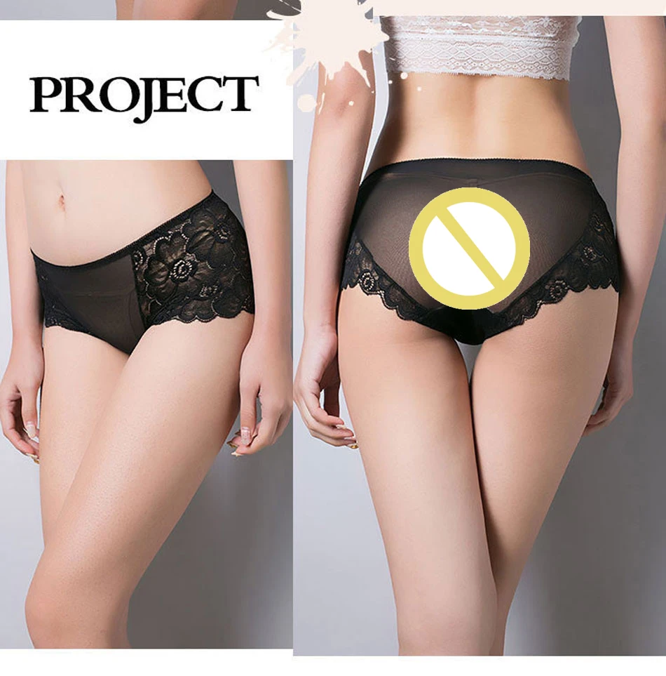 Plus Size L-XXXL Women Seamless Lace Panties Brand Women's Cotton Breathable Panty Transparent Sexy Briefs (2)