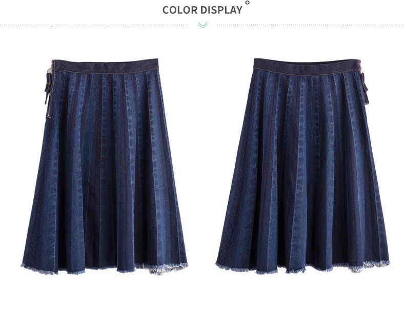 INMAN, новая юбка, плиссированная джинсовая юбка, трапециевидная, длиной до колена, повседневный стиль, драпированная юбка