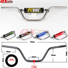 Универсальный 7/" 22 мм руль мотоцикла более высокого размера 7075 алюминиевый руль для Сделано в Китае Dirt Pit Bike ATV Quad monkey