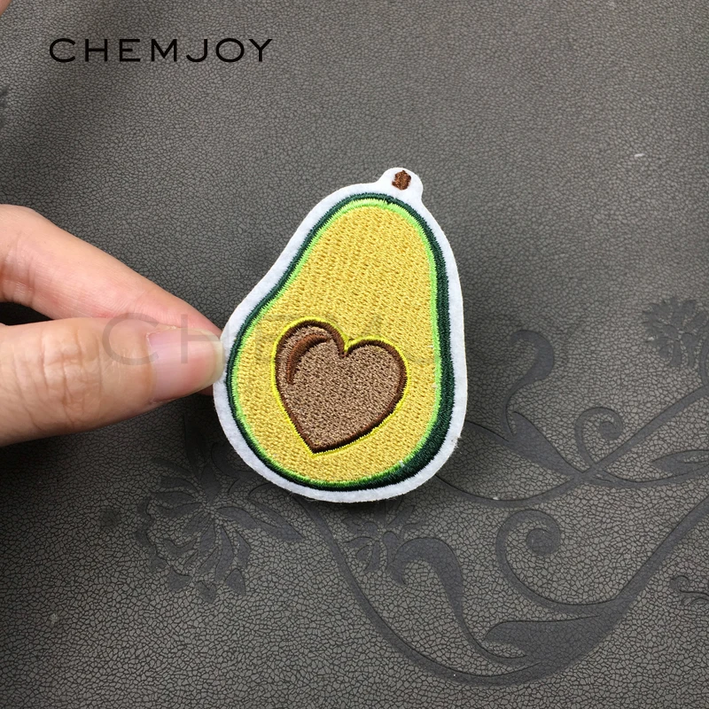 

Avocado Iron on Patch for Clothing Sew Motif Applique for Backpack Jacket Embroidery Patches Jeans Badges Clothes Stickers DIY